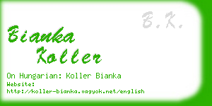 bianka koller business card